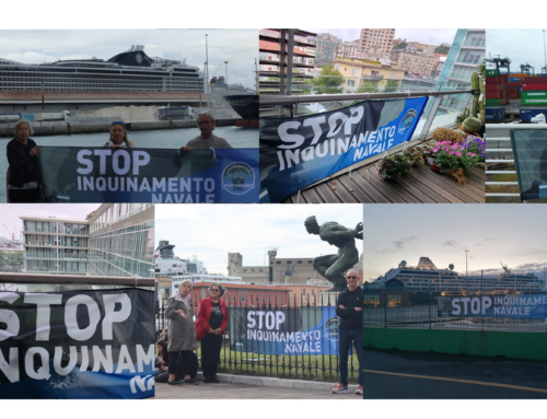 Striscioni nei porti di tutta Italia per dire basta all’inquinamento navale